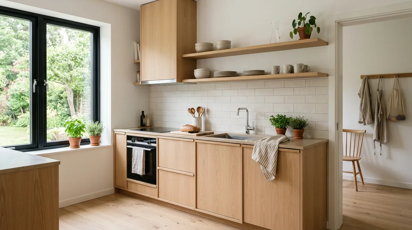 Take the backsplash to the ceiling for more impact inspiration for a kitchen backsplash zone.